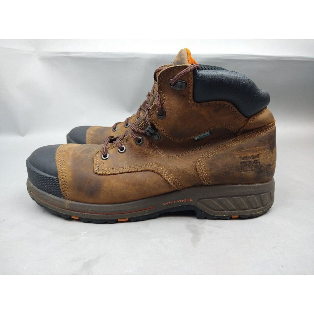 Timberland Pro Mens Helix HD 6” Comp Toe Waterproof Boot Brown Size 14W - Picture 3 of 15